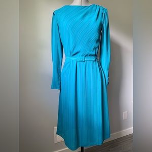 1980’s Blue striped “secretary” dress